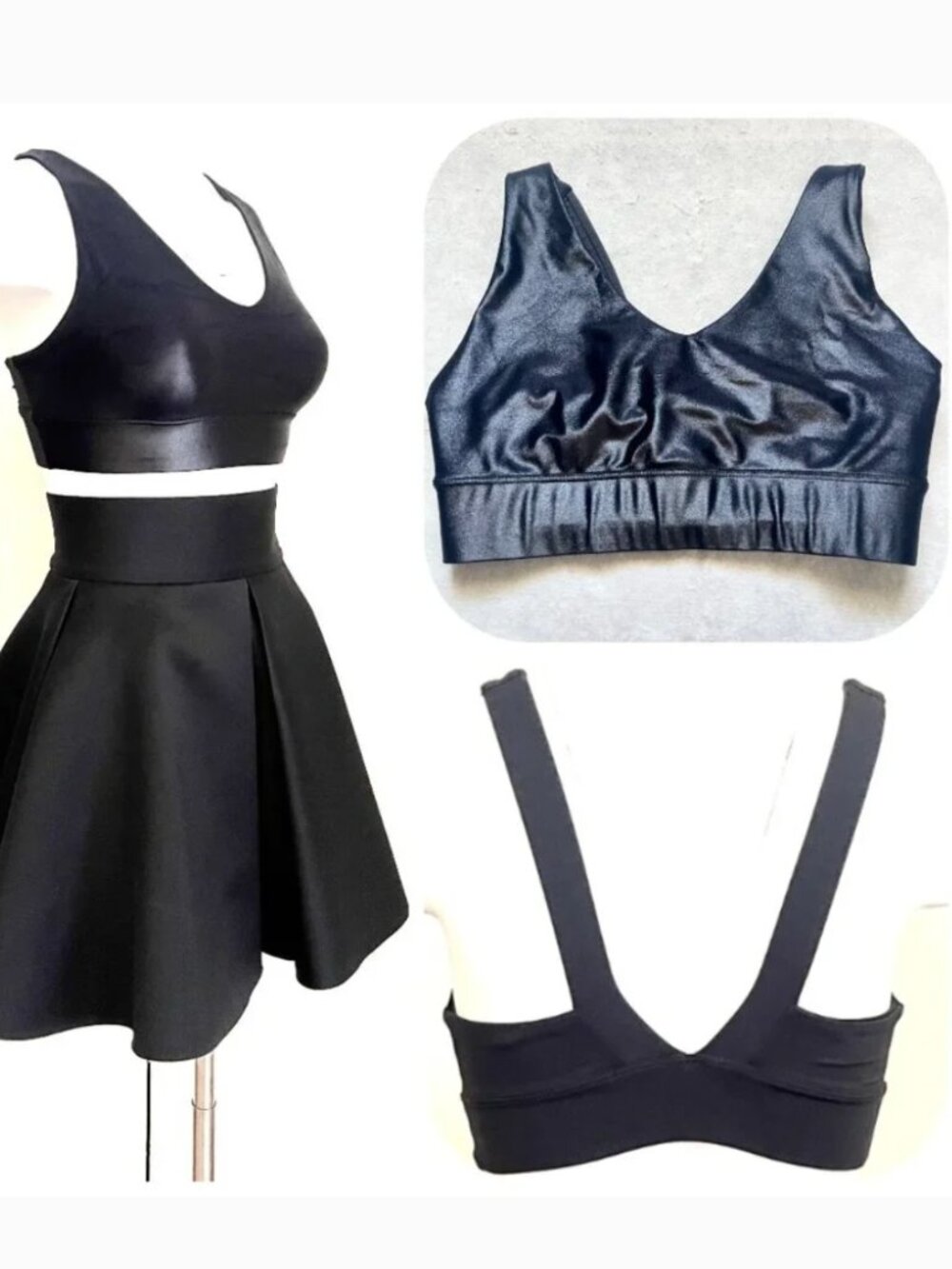 Noli Yoga liquid gloss black Activewear Confidence Bralette